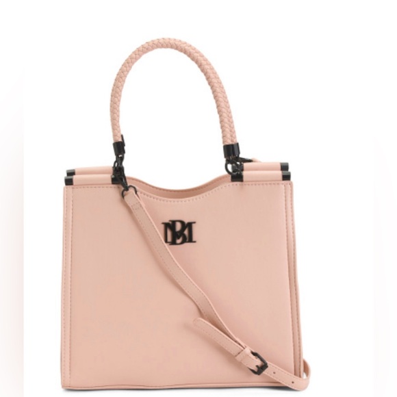 Badgley Mischka Handbags - Blush Pink Structured Tote Bag with Braided Handle